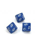 Loose Polyhedral d10 Opaque-Blue/white