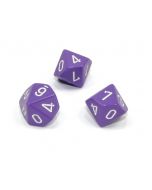 Loose Polyhedral d10 Opaque-Purple/white