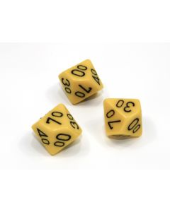 Loose Polyhedral d10s Opaque-Yellow/black