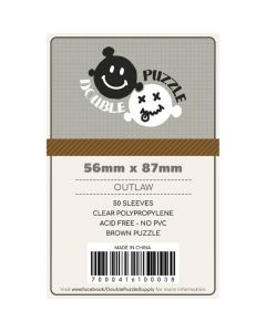 Double Puzzle Sleeves: Brown 56 x 87 mm