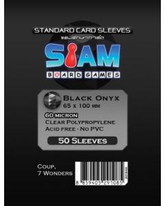 Black Onyx Sleeves 65 x 100 mm (60 micron)