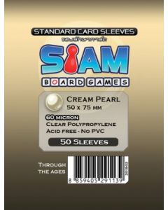 Cream Pearl Sleeves 50 x 75 mm (60 micron)