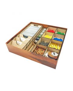 Wooden Insert with 5 Player Boards for Terraforming Mars