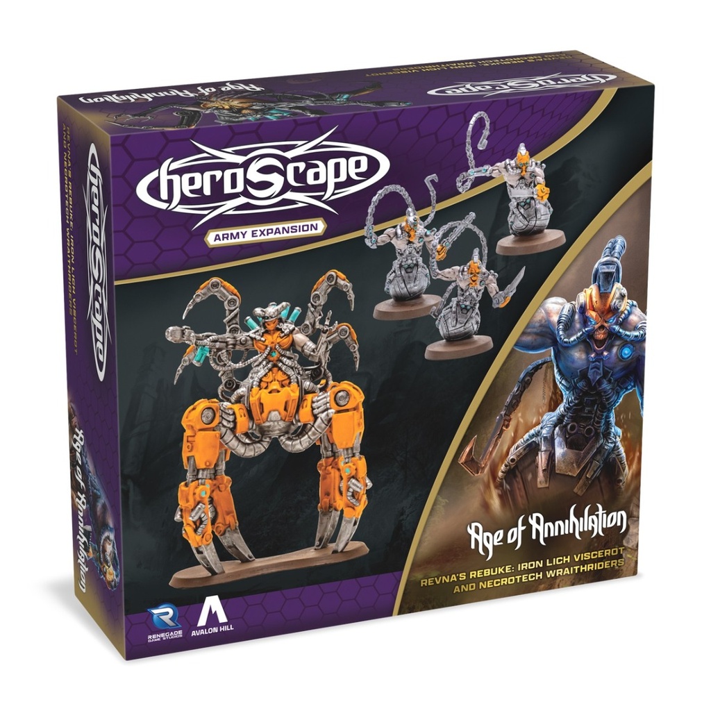 [RGS-02699] Heroscape: Revna's Rebuke: Iron Lich Viscerot and Necrotech Wraithriders Army Expansion