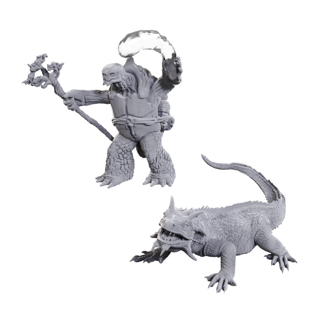 D&D Nolzur's Marvelous Miniatures: Tortle Druid & Wild Shape Giant Lizard