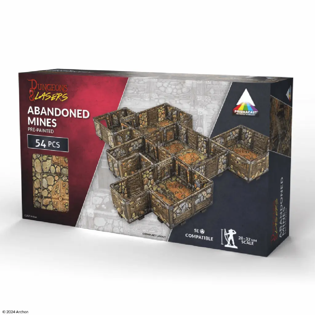 [ACH-DNL0098] Dungeons & Lasers: Abandoned Mines Prismacast Pre-Painted Terrain