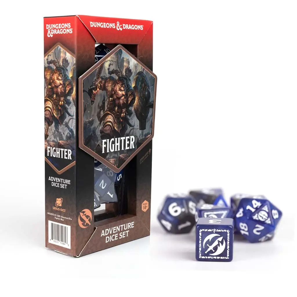 Dungeons & Dragons: Adventure Dice Set: Fighter (Blue)