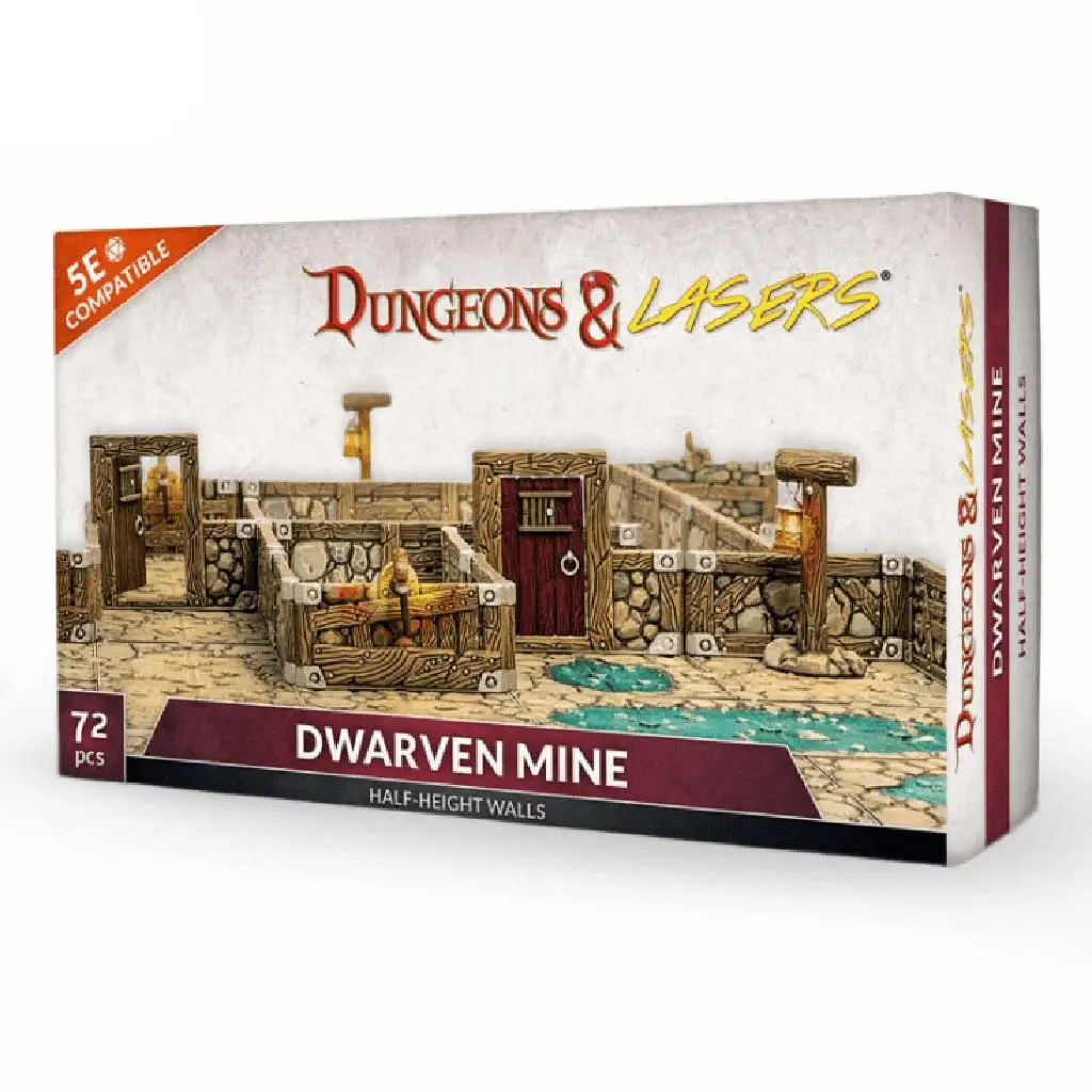 [ACH-DNL0032] Dungeons & Lasers: Dwarven Mine: Half-Height Walls