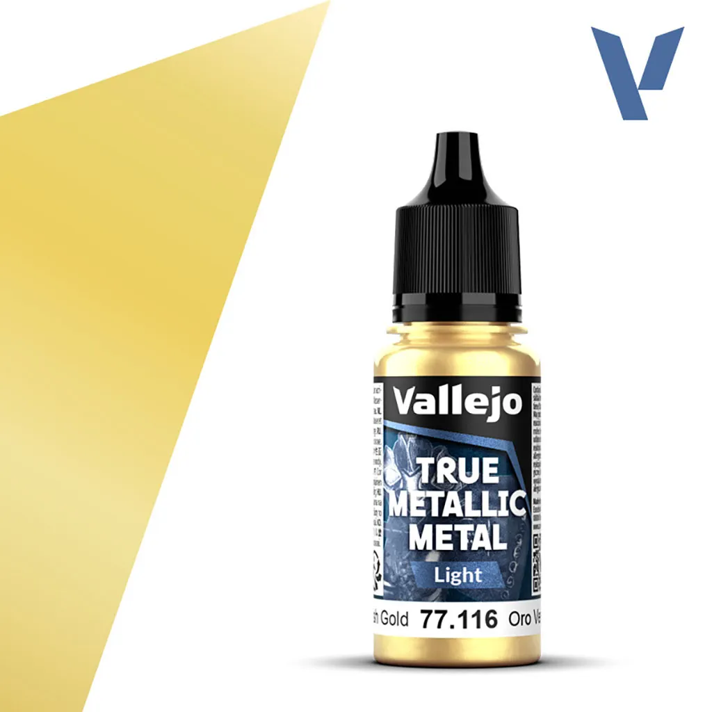 Vallejo True Metallic Metal: Light: Greenish Gold