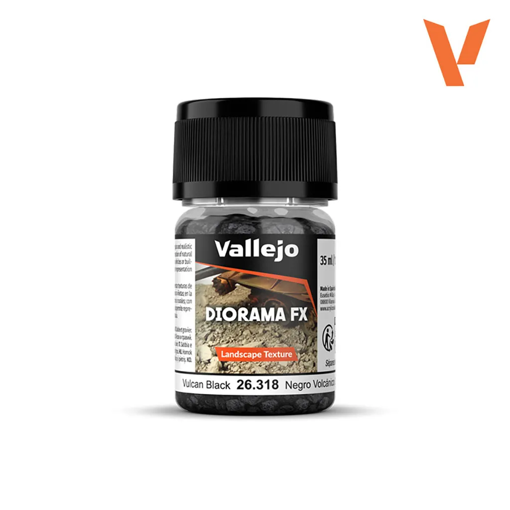 [VAL-26318] Vallejo Diorama FX: Landscape Texture: Vulcan Black (2-5 mm)