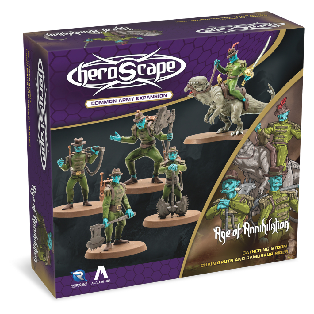 Heroscape: Gathering Storm: Chain Gruts and Ramosaur Rider