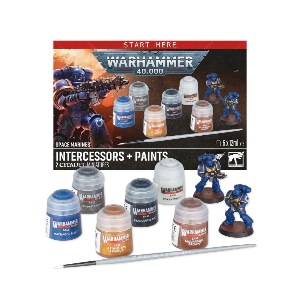 [GAW-57170101002] Warhammer 40k: Space Marines: Intercessors + Paints