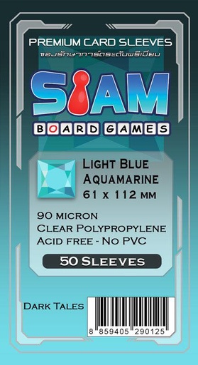 [SBG-61x112] ซองใส่การ์ด Light Blue Aquamarine 61 x 112 mm (90 micron)